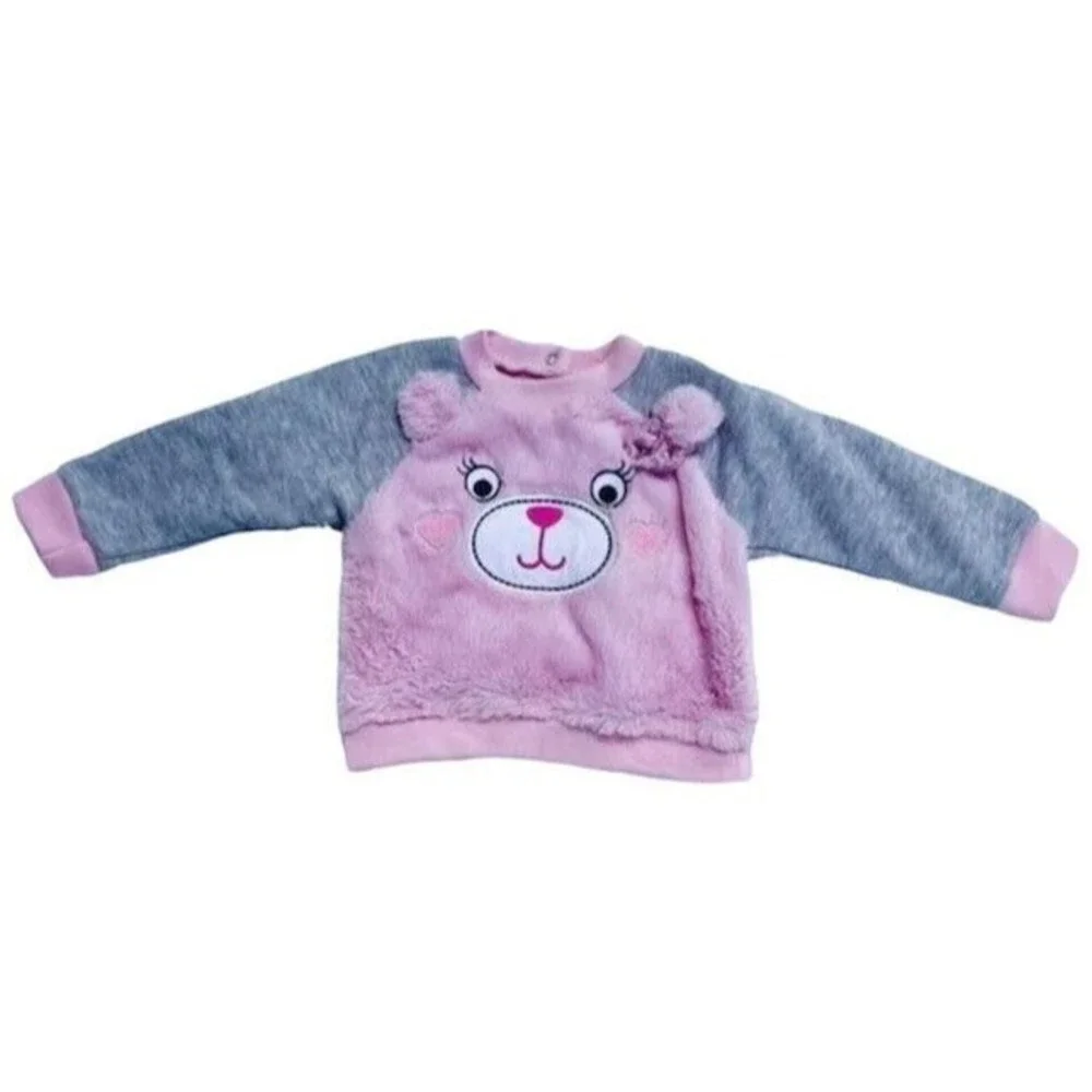Girls Pink Fleece Sweater Sz 18 M Duck Duck Goose